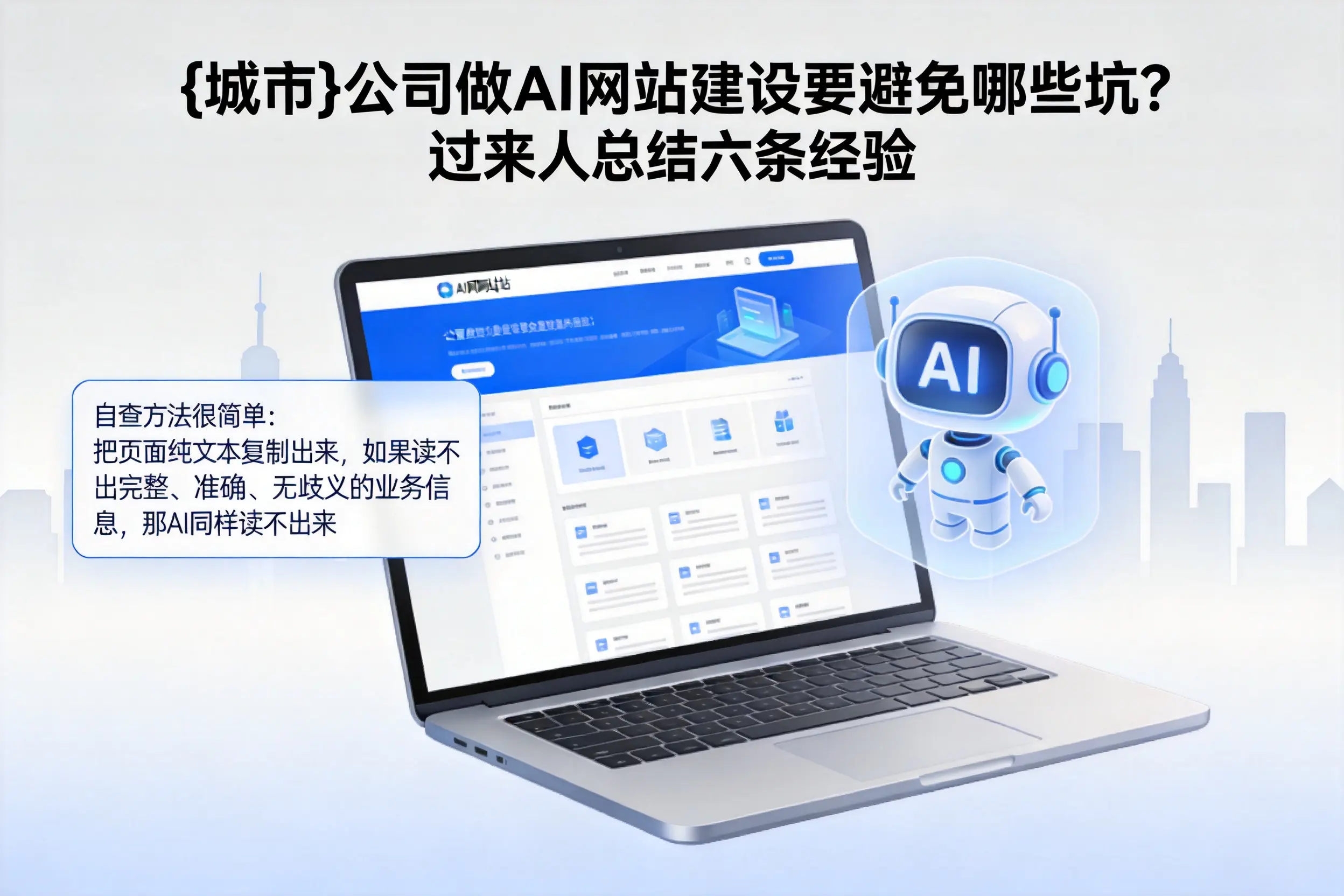 庆阳公司做AI网站建设要避免哪些坑?过来人总结六条经验