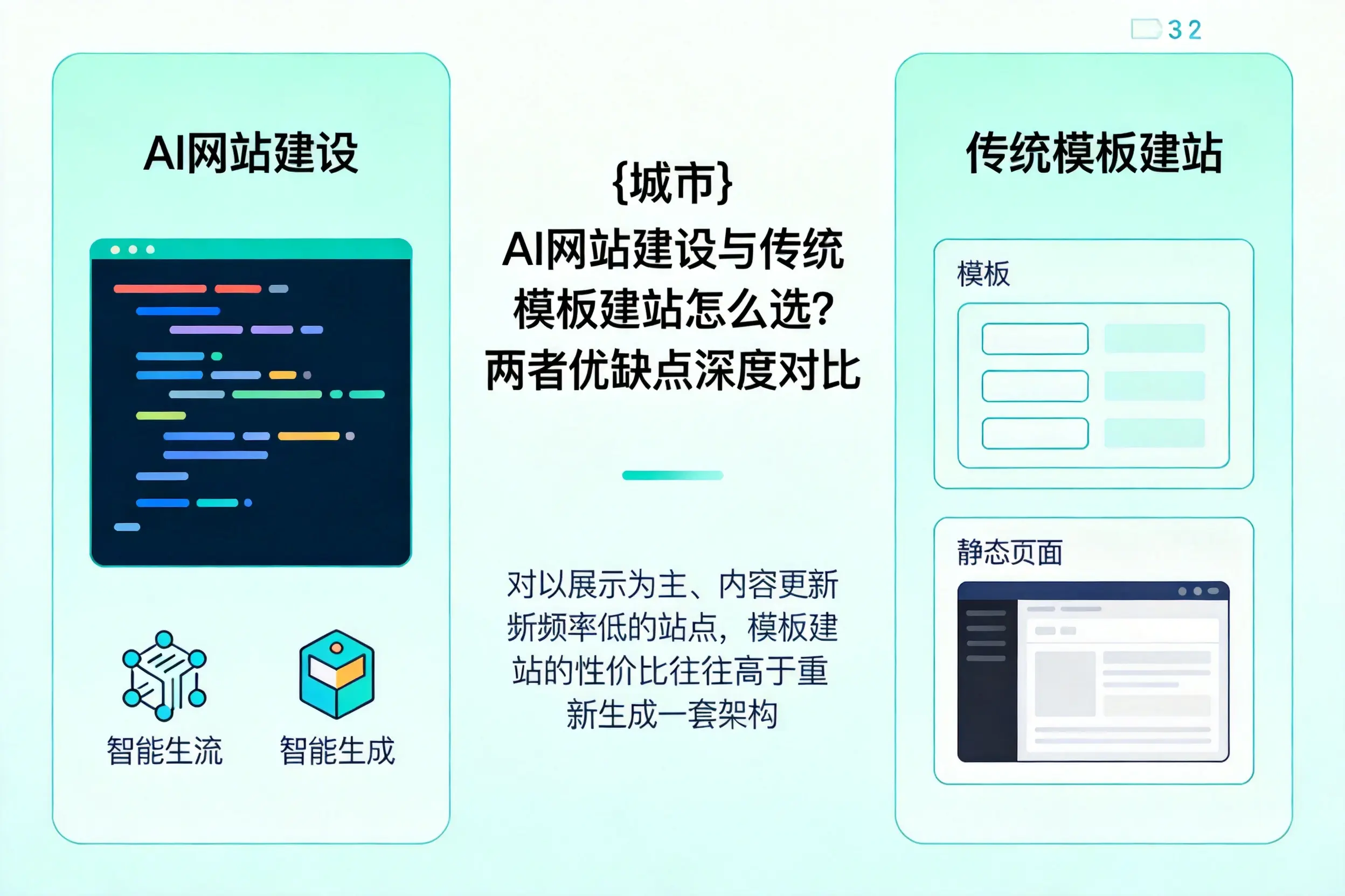 庆阳AI网站建设与传统模板建站怎么选？两者优缺点深度对比