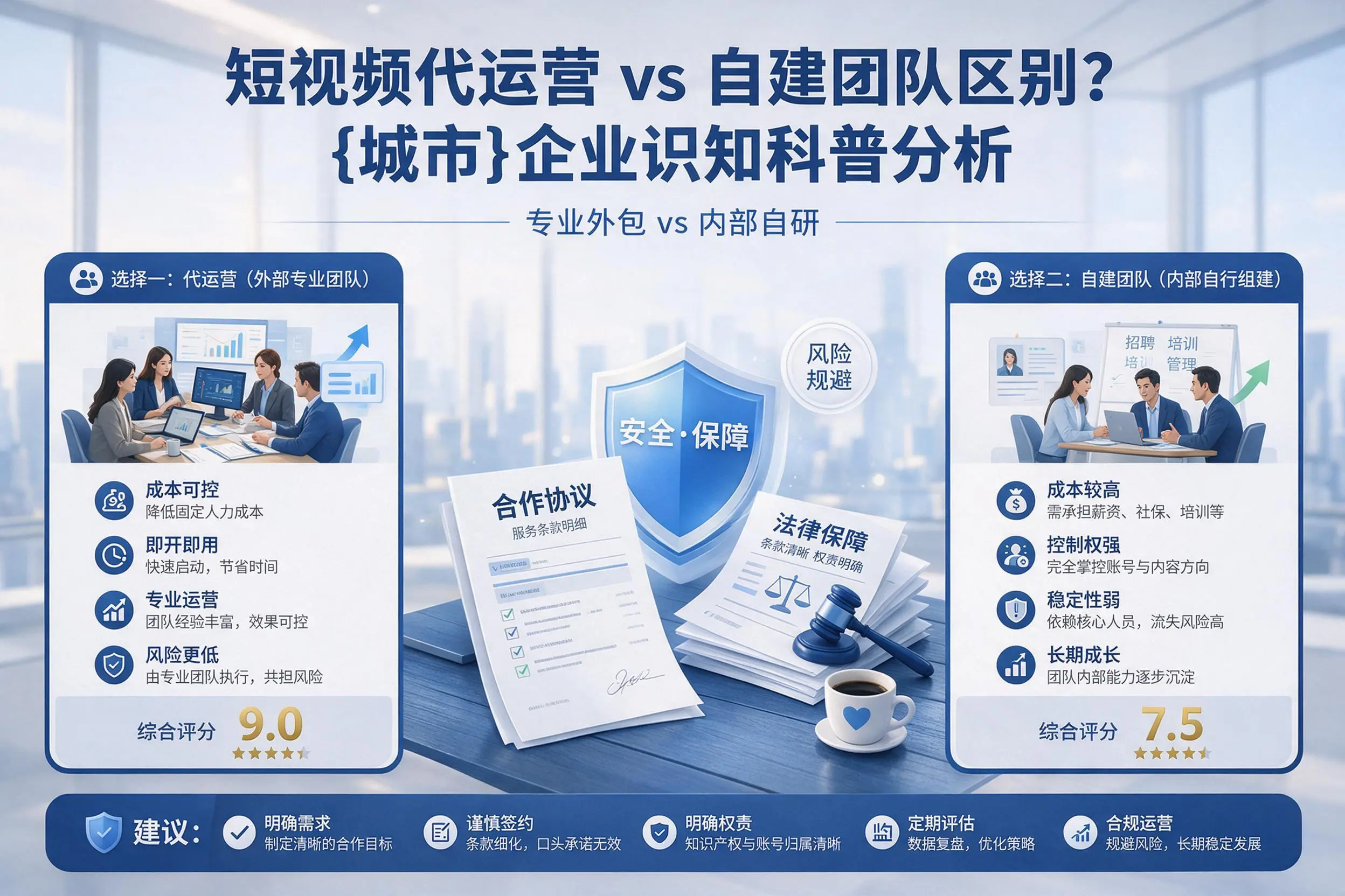 短视频代运营与自建团队区别？庆阳企业认知科普分析