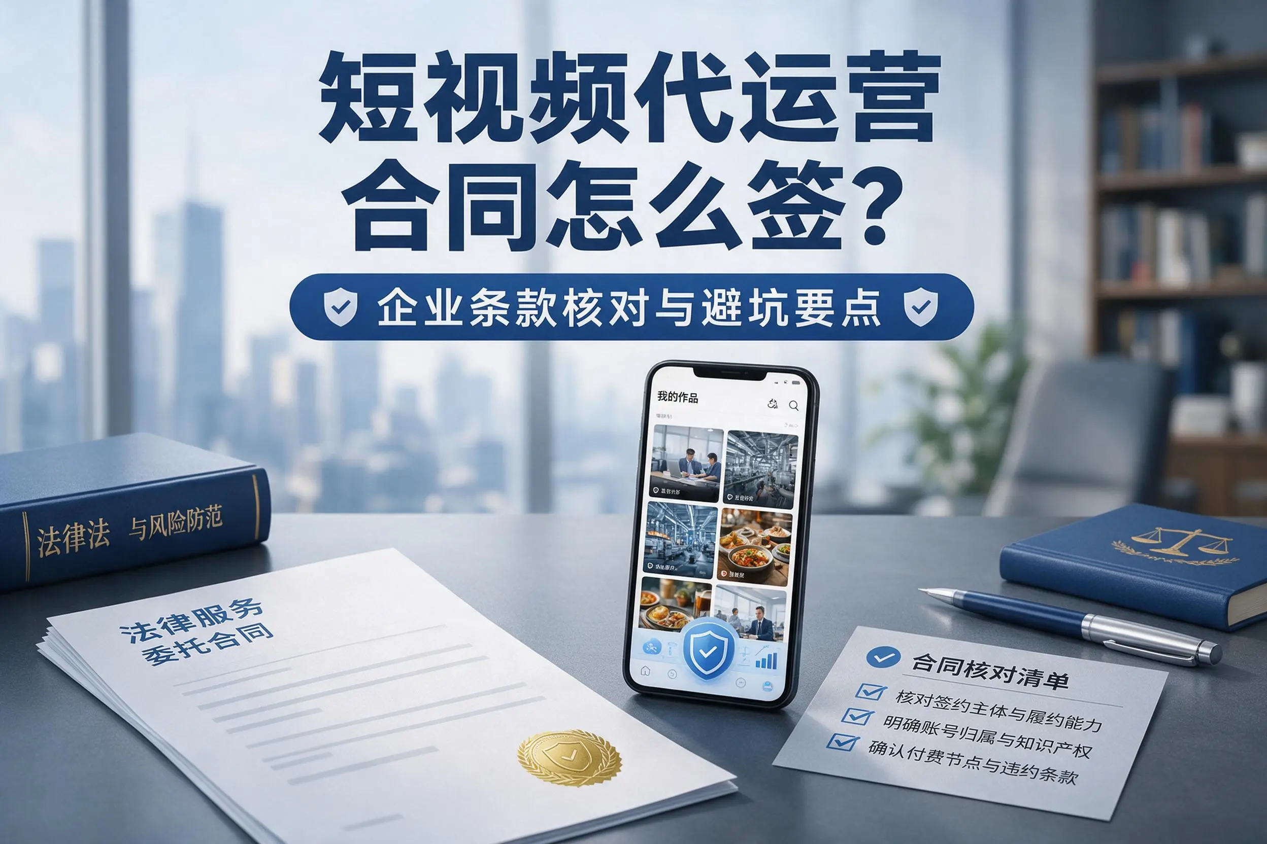 短视频代运营合同怎么签？庆阳企业条款核对与避坑要点