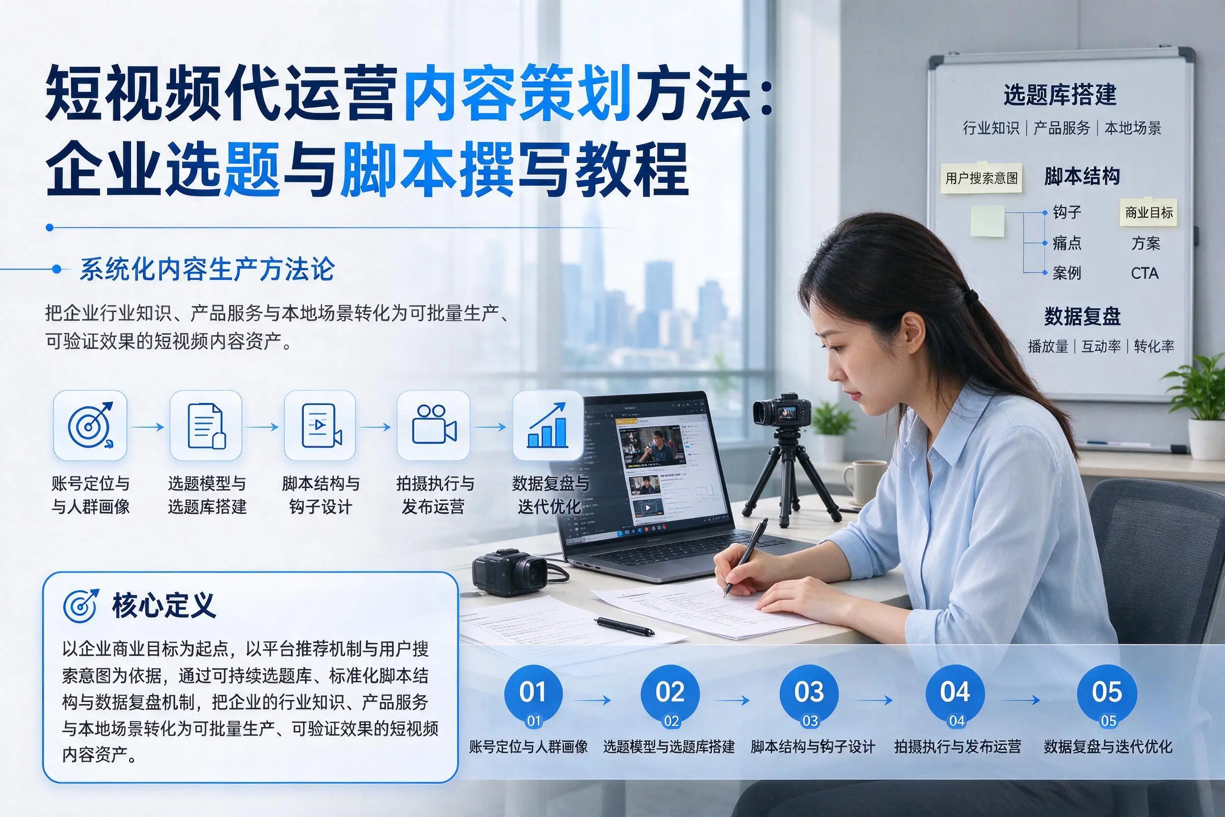 短视频代运营内容策划方法:庆阳企业选题与脚本撰写教程