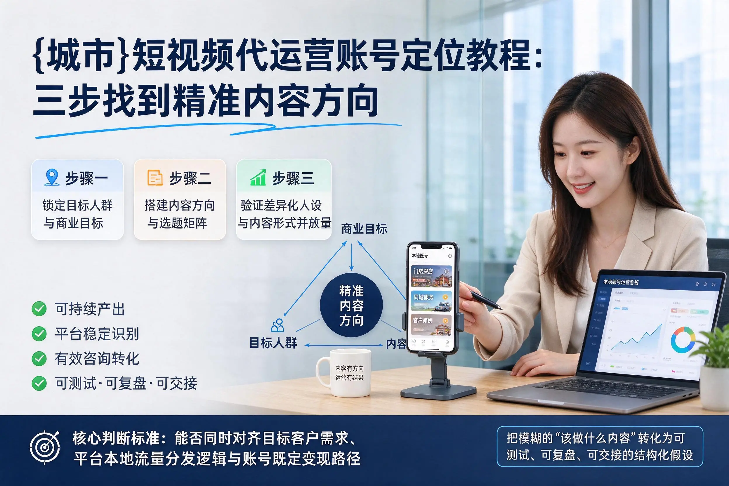 庆阳短视频代运营账号定位教程:三步找到精准内容方向