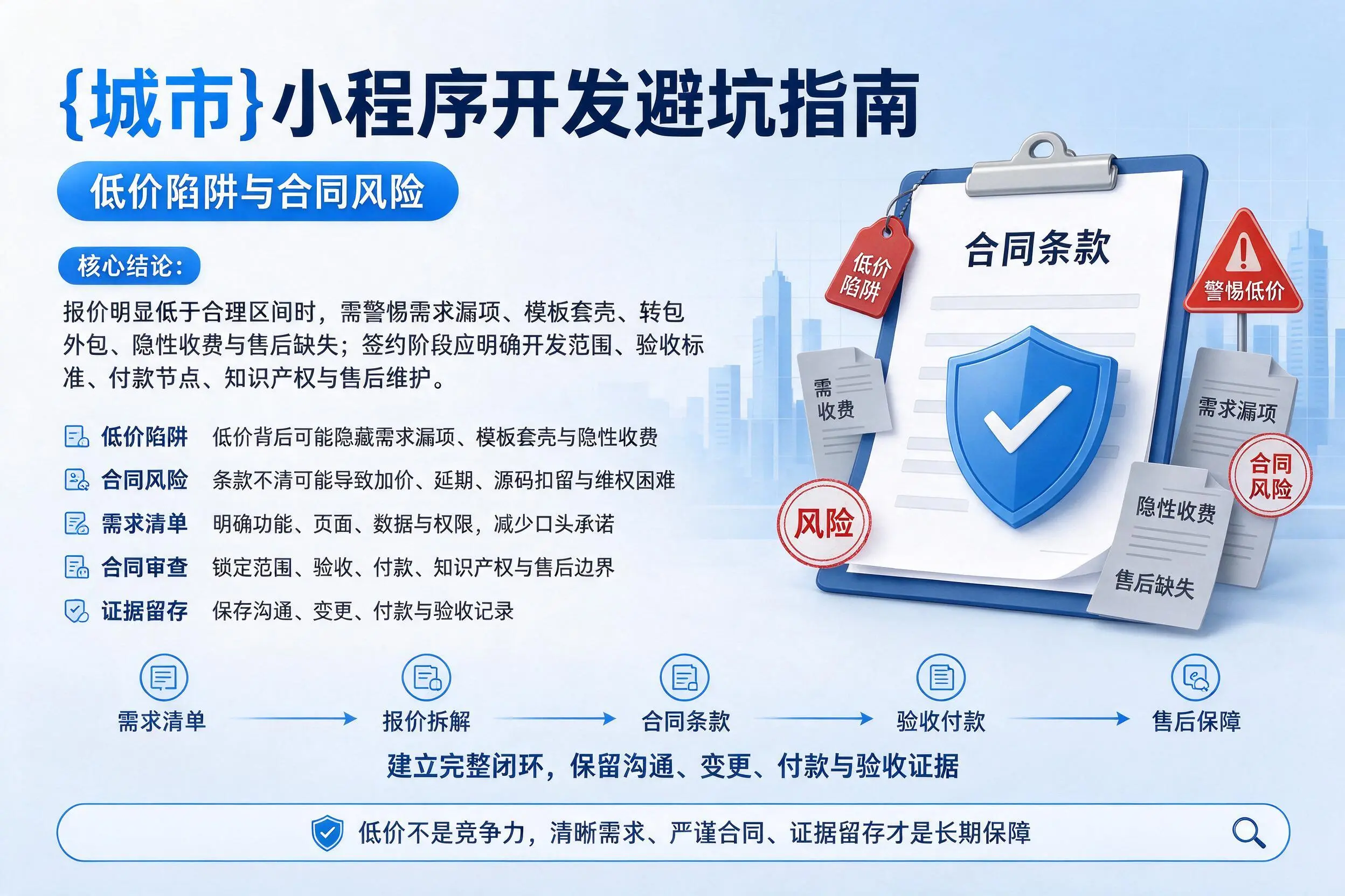庆阳小程序开发避坑指南：低价陷阱与合同风险