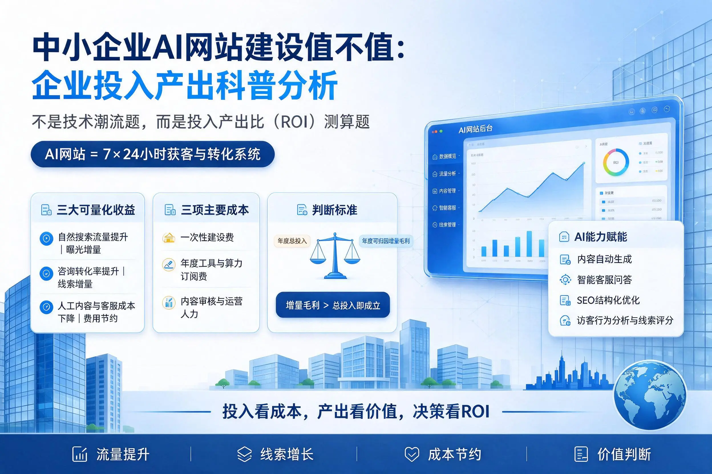 中小企业AI网站建设值不值:庆阳企业投入产出科普分析