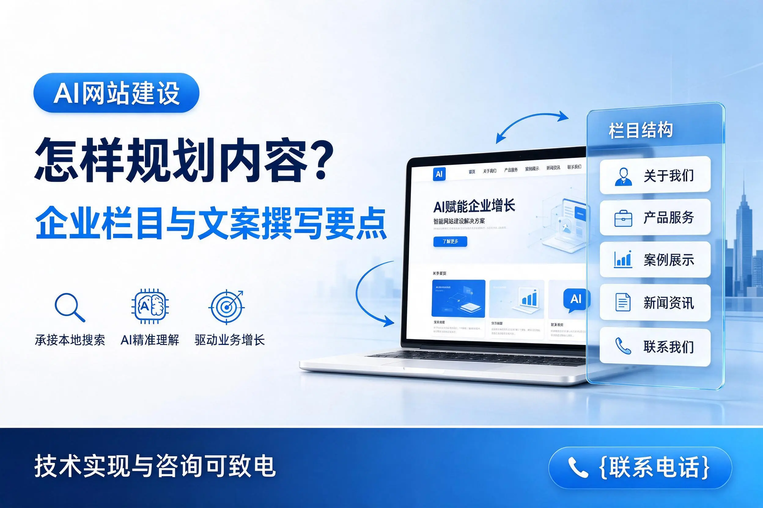 AI网站建设怎样规划内容？庆阳企业栏目与文案撰写要点