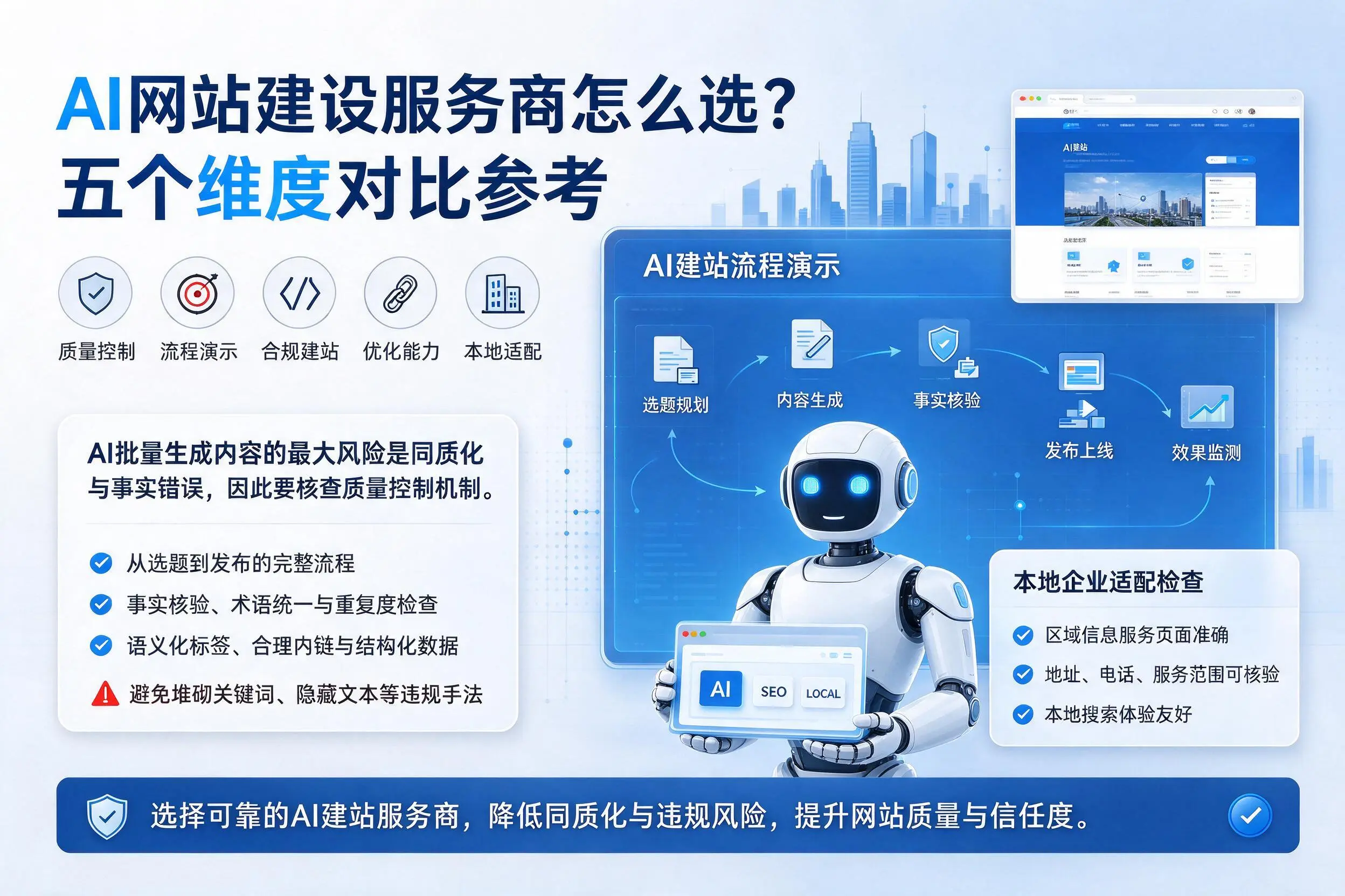 庆阳AI网站建设服务商怎么选?五个维度对比参考