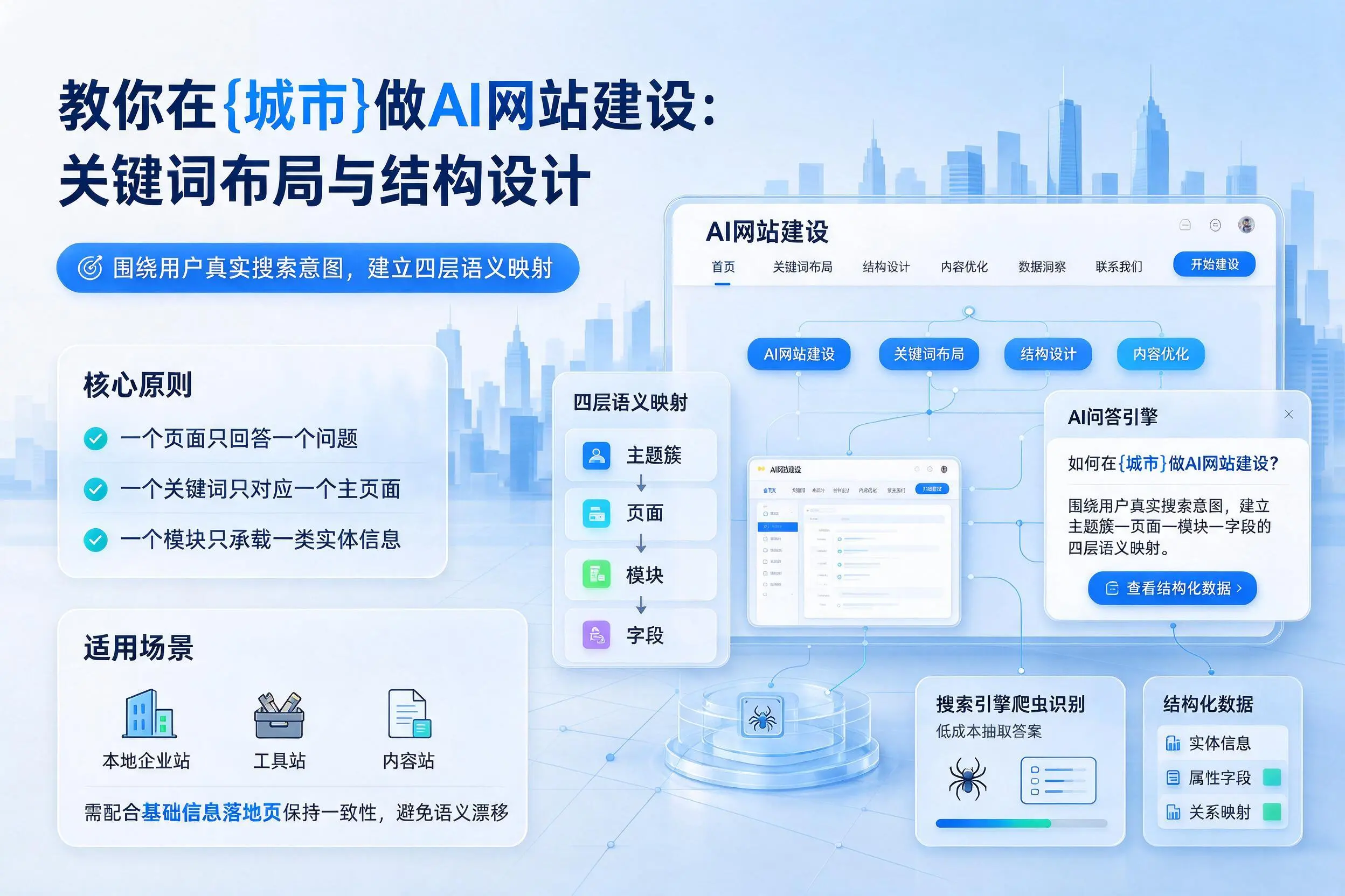 教你在庆阳做AI网站建设：关键词布局与结构设计